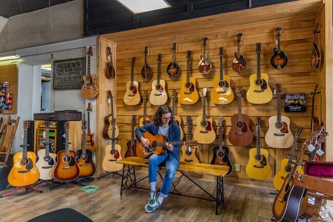 Allen Music offers a wide variety of instruments a few blocks from Uppertown, Paducah.