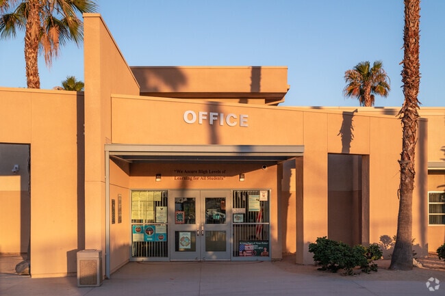 John Glenn Middle School Of International Studies in Indio has a dedicated student drop-off zone