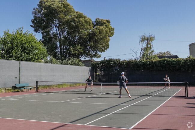 Albany Terrace residents enjoy tennis at Jewel’s Terrace Park.