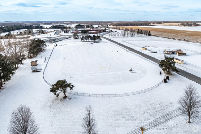 Adjacent sports fields add an active touch to C.E. Jacobson Elementary's campus.