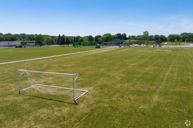 The large soccer fields are shared by the Mitchell Elementary School and Scarlett Middle School.