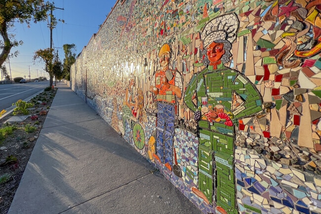 San Pedro has a variety of art on display such as this tile mural.