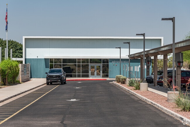 Office entrance, T G Barr School.