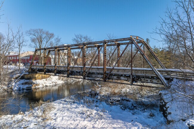 The scenic railroad bridge in Belleville is part of the Badger State Trail.