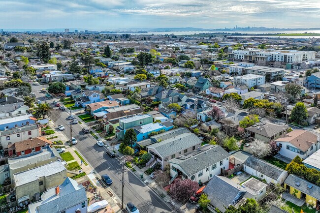 Homes in Dartmouth are spaced close together and built along parallel and wide running streets.