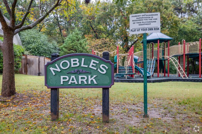 Nobles Park offers a playground for children in Cedar Ridge.