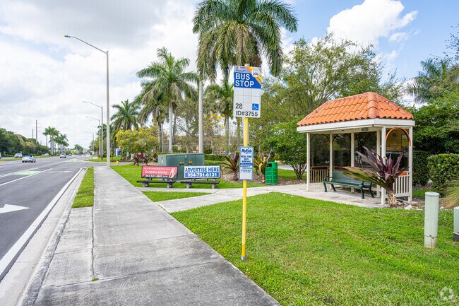 On Miramar Parkway you will have convenient bus stops in Sunset Lakes.