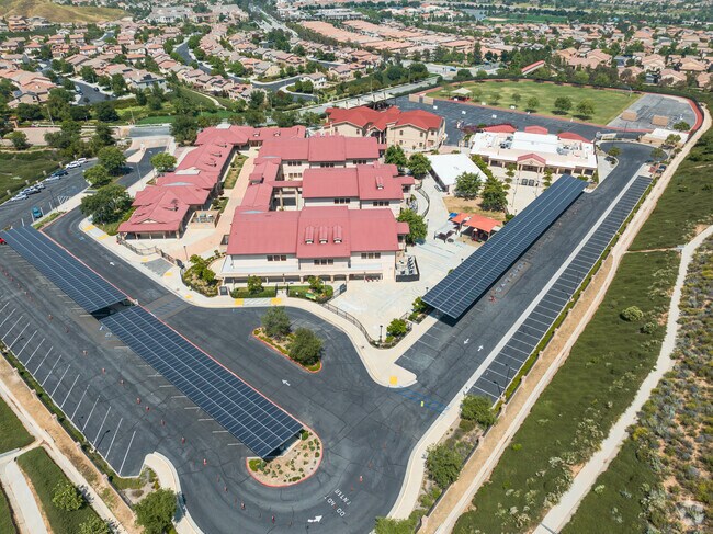 An aerial of West Creek Academy in Valencia, CA.