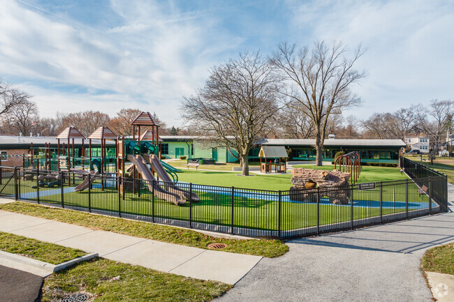 Raymond Benson Primary School features an attached playground.