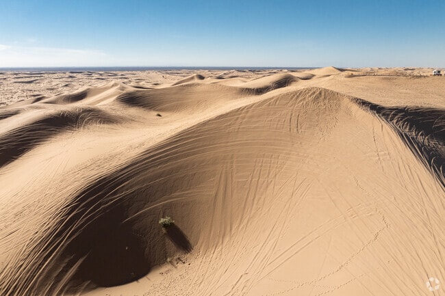 The Imperial Sand Dunes are about an hour west from Yuma.