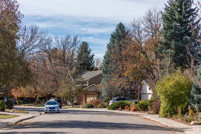 Wide residential streets offer ample room for street parking in The Knolls neighborhood.