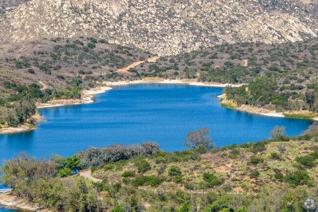 Eucalyptus Hills residents love the serene trails and waters of Lake Jennings.
