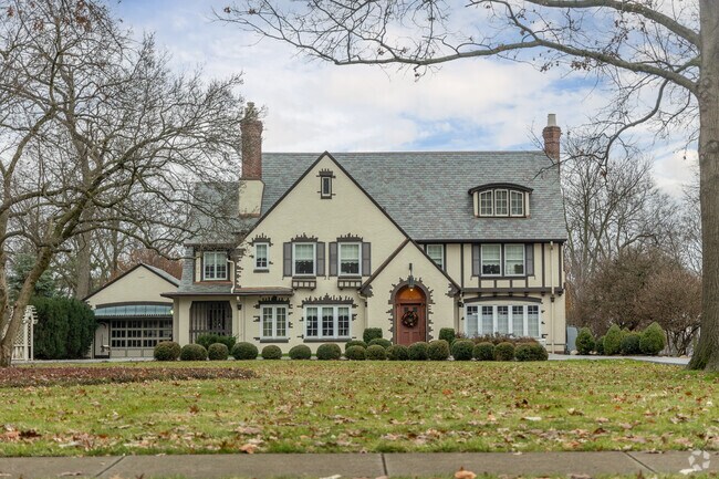 Tutor style large homes are popular within the historic district of West Bluff.