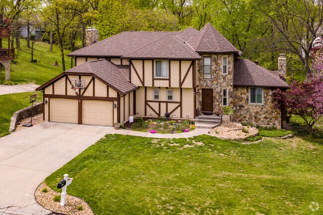Tudor-style homes are common in Briarcliff, a Northland suburb of Kansas City.
