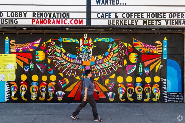 Mural serves as a visual representation of Downtown Berkeley's rich cultural heritage.