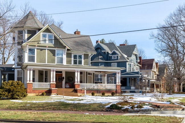 19th century Queen Annes line the streets of Quincy's East Historic District.