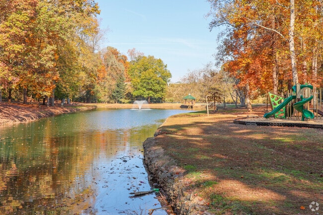 The fall colors are on display along the creek at Martin Luther King Jr. Park.