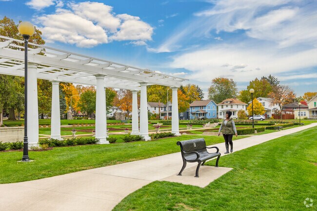 Take a relaxing walk at the Rose Gardens in Forest Park neighborhood.