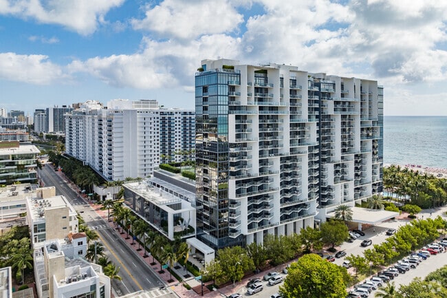 Waterfront condos and hotels are very popular on Collins Avenue in Miami Beach Boardwalk.