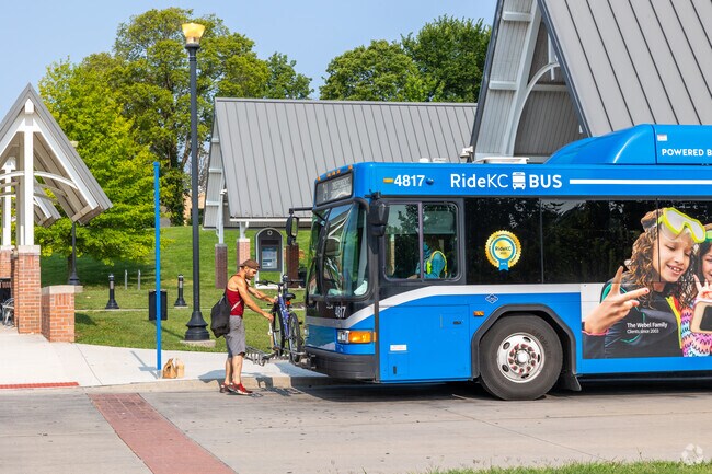Randall locals can take their bikes on the Ride KC Bus at Independence Metro Transit Center.