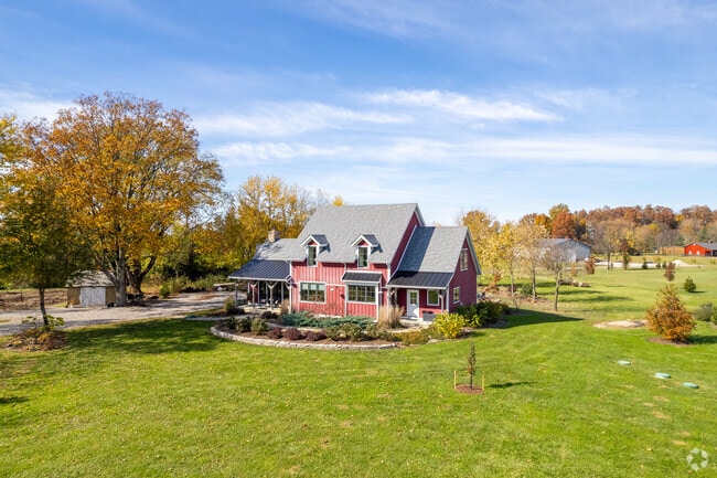 A farm house in Hamilton Township is situated on a 3 acre lot.