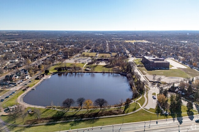 The Lake George neighborhood is delightfully situated next to the eponymous body of water.