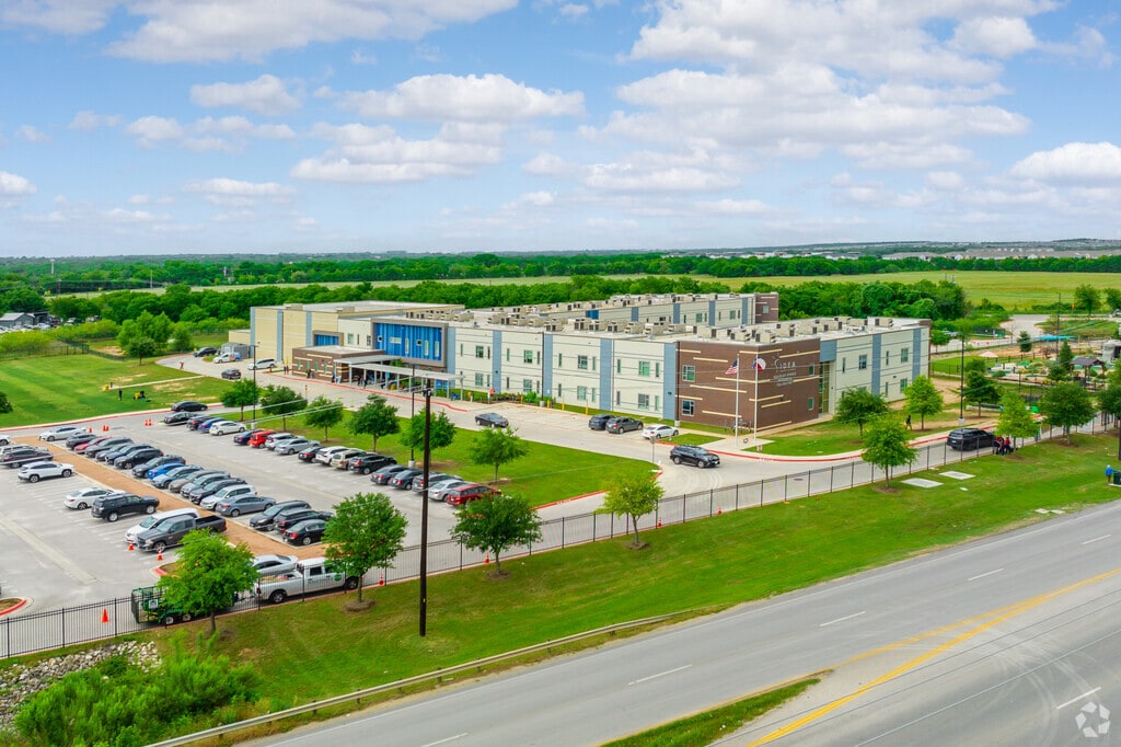 Idea Bluff Springs School is at the south end of the Bluff Springs neighborhood.