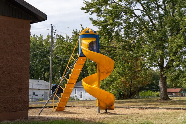 Springview Park has a unique spiral slide.