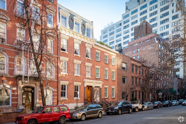 The Historic District of Hudson Square is home to many older buildings.