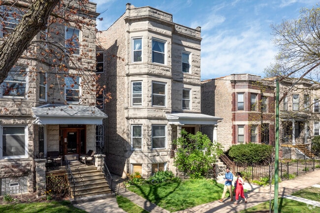 Andersonville housing style's vary from Greystones to brick Two Flats.