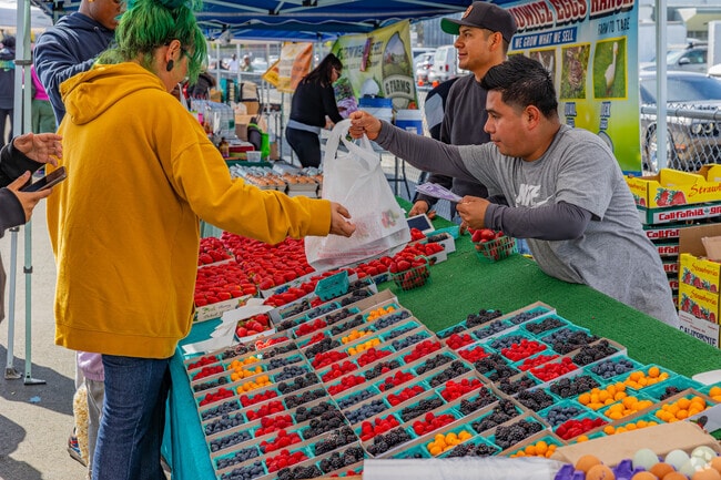 Fresh Fruit is all around at Compton College Farmers Market.