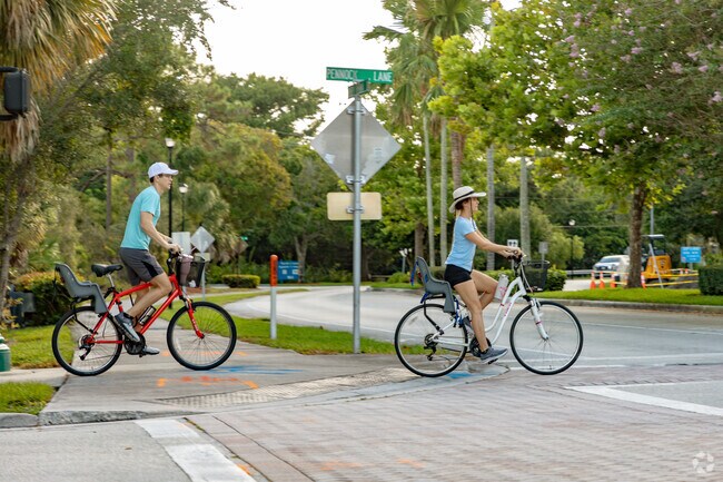 Biking is an easy way to get around in the Jupiter Town Hall neighborhood.