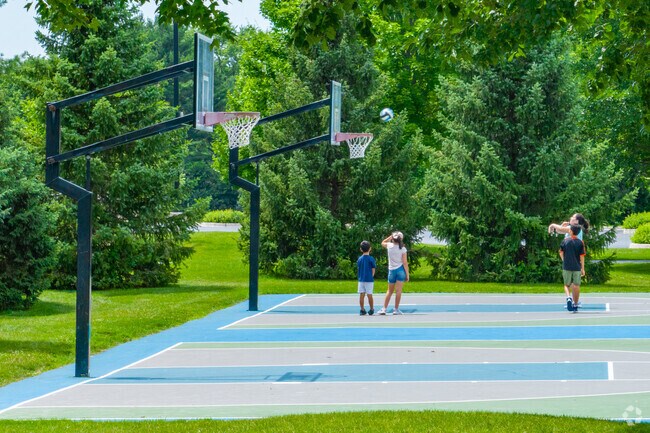 Play a game of hoops on the basketball courts at Gregory B Bott Park in East Plainfield.