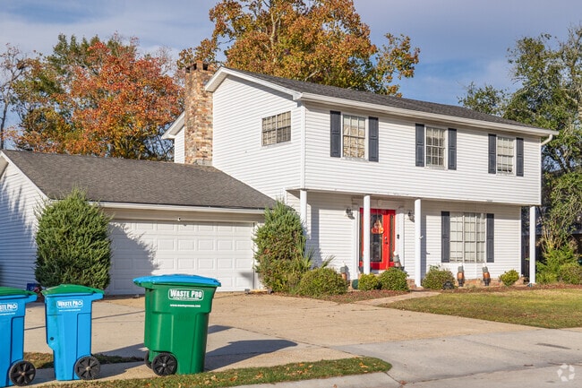 Split-level homes offer suburban charm in Pascagoula, Mississippi.
