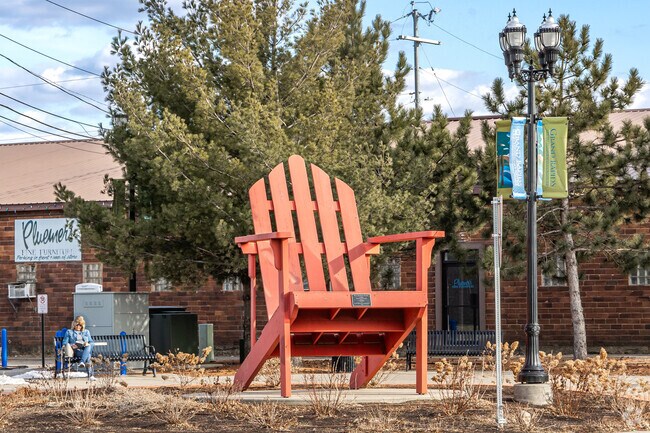 Paul Bunyan's Adirondack Chair adorns the main intersection in Grand Rapids, MN.