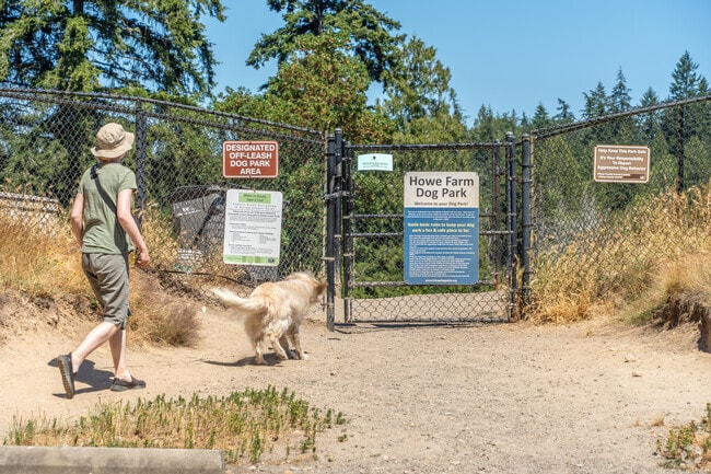 Dog lovers will enjoy the spacious dog park at Howe Farm County Park.