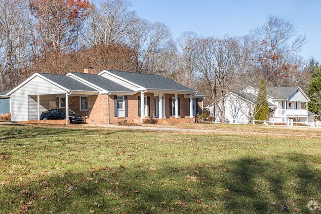 Brick Ranch homes are offered in the established neighborhoods of Moravian-Baywood.
