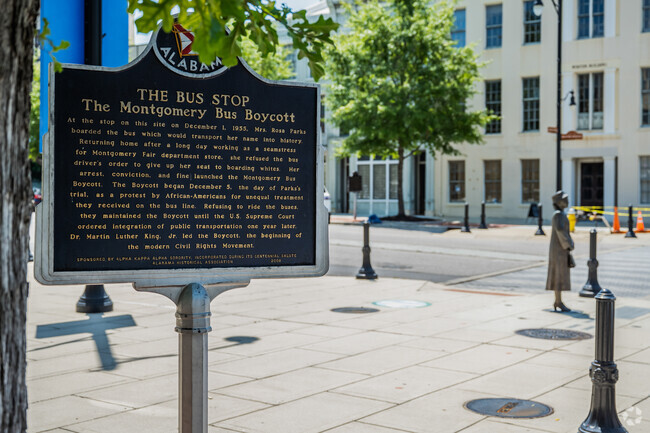 Forest Park is surrounded by Civil Rights history, such as this statue of Rosa L. Parks.