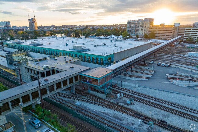 You can walk across the skyline to Station Landing from the Wellington T station.