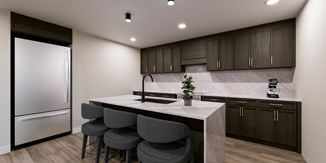 Views at the Peak Kitchen marble