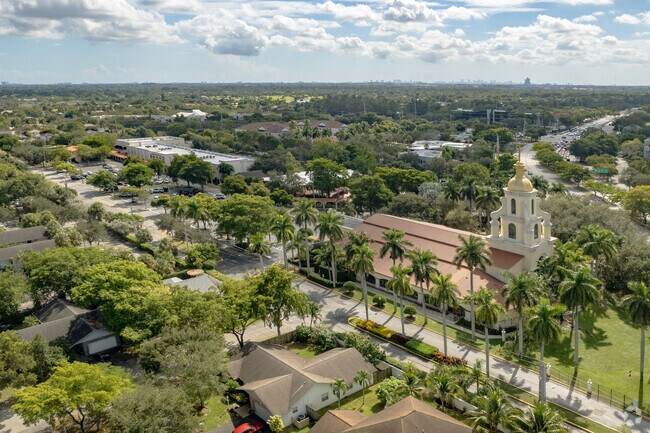 Aerial view of St Gregory The Great School in Plantation, FL.