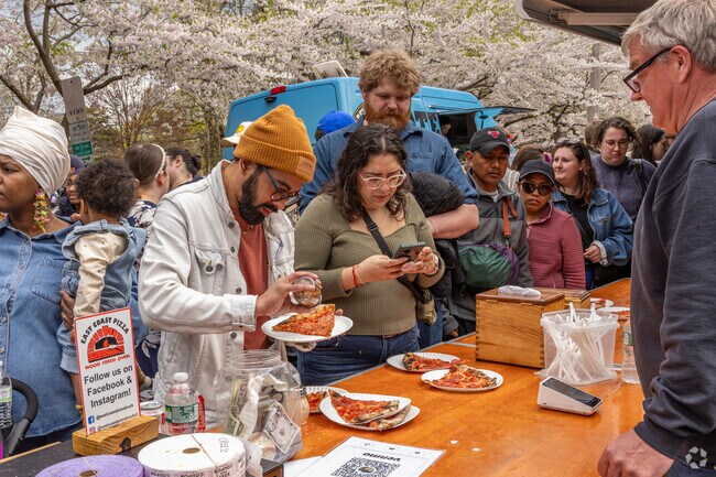 The Cherry Blossom Festival is a popular event in the Wooster Square neighborhood.