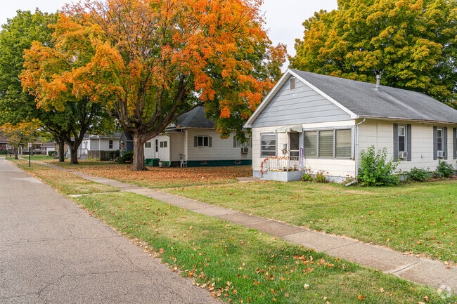 Autumn colors frame homes along quiet streets in Oglesby.