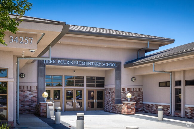 Blue skies seen over Herk Bouris Elementary in Lake Elsinore.