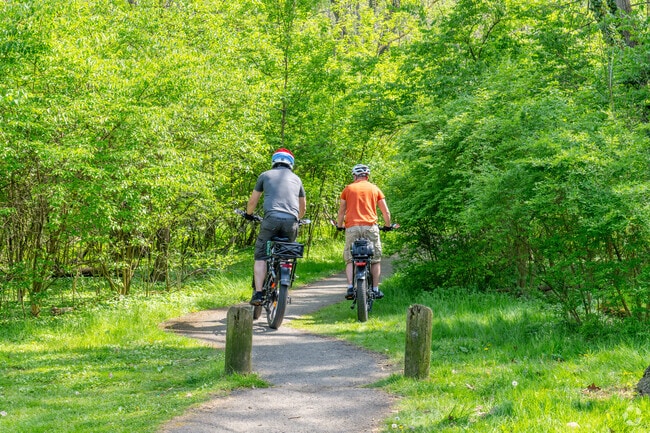 The trails that wind through Illick's Mill Nature Preserve are great for mountain biking.