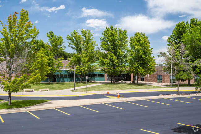 The front lawn at Semper Elementary School in Broomfield, Colorado.