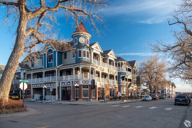 This quaint building in Downtown Parker is filled with shops and restaurants.