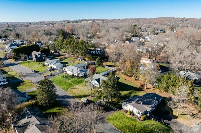 Residential streets in Wolcott are wide, but don't typically have sidewalks alongside them.