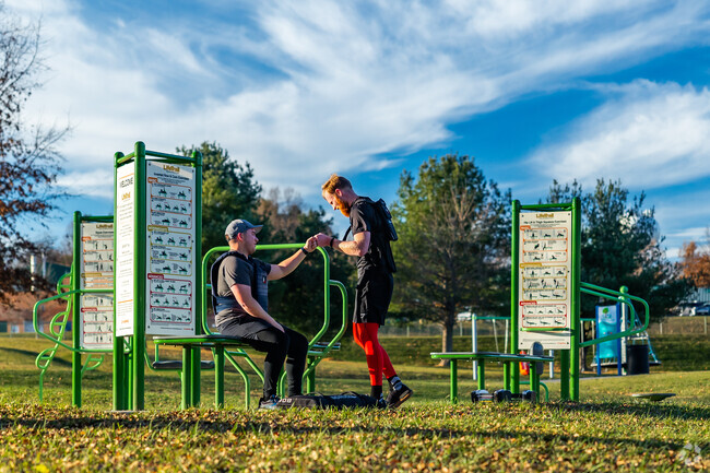 Nothing beats having your friends hype you up for a workout at Watkins Park.