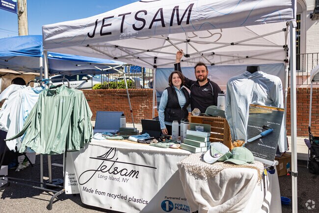 Jetsam makes amazing products from recycled plastic at the Long Island Maritime Festival near Nassau Point.